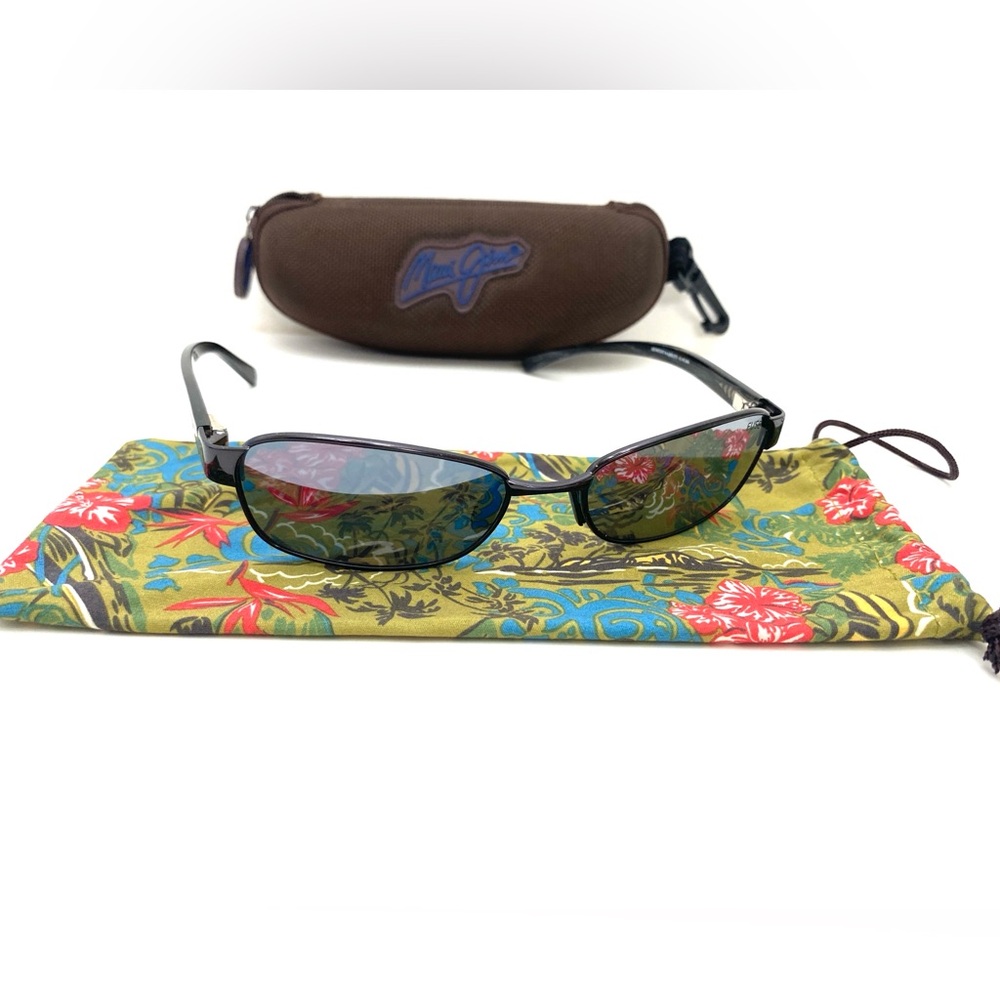 RARE ! Maui Jim Black Marble Polarized KALA Sunglasses MJ101-02